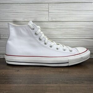 Converse Chuck Taylor All Star Leather High White Shoes - M 11.5 - W 13.5